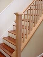 Mahogany Stair Rail Square Tapered Balusters